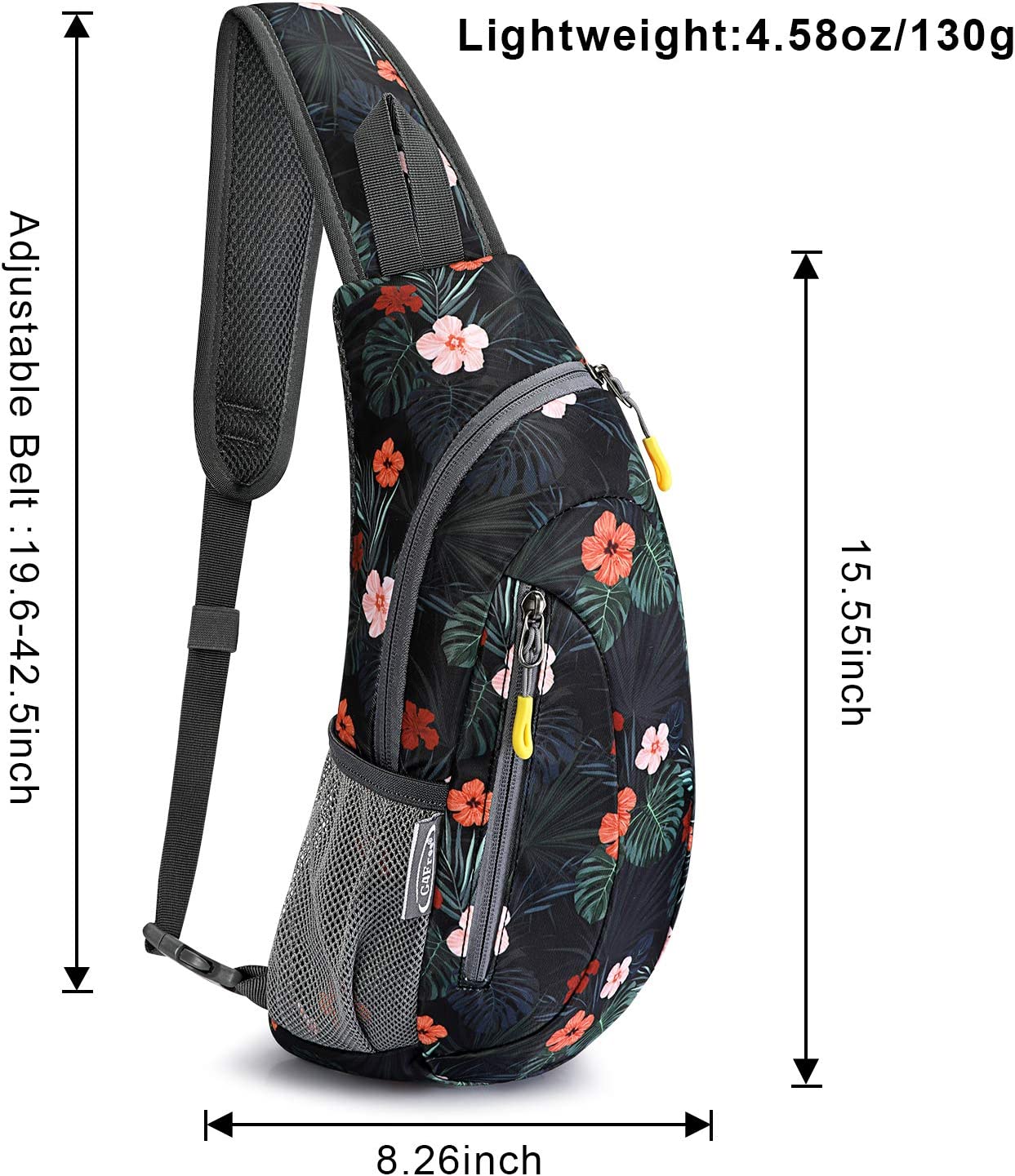 G4Free Sling Bags Men Shoulder Backpack Small Cross Body Chest Sling Backpack (Black) - Image 3